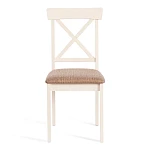 Стул Гольфи 2/Golfi 2, дерево гевея, 45*51*94, ivory white, ткань кор.-зол. (1505-9) | изображение 4