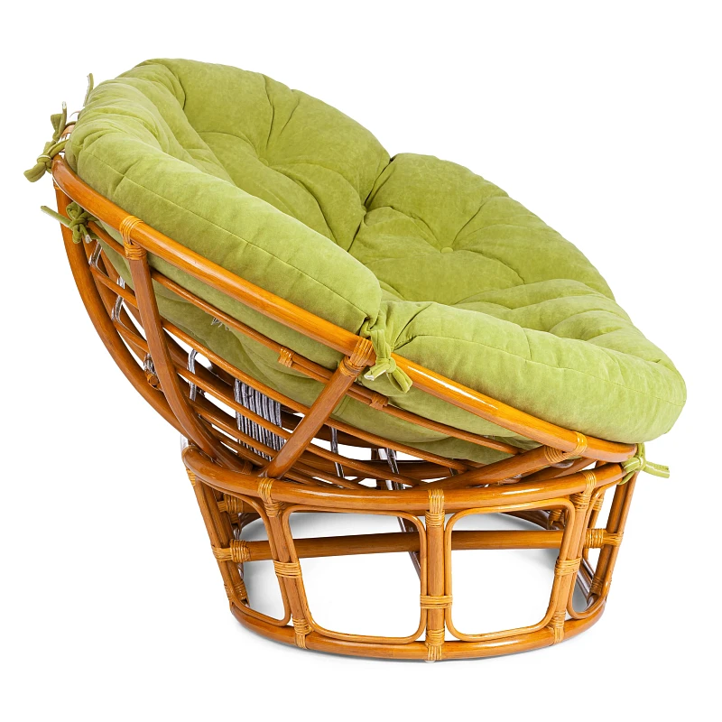 Диван MAMASAN/МАМАСАН 23/02 W/с подушкой, подушка 182х119 см, 169х102х80 см, Pecan (орех), флок, олива, 23 | изображение 1