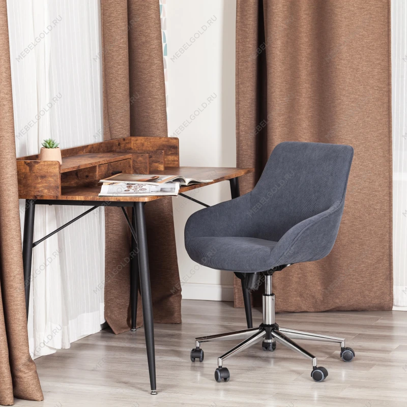 Кресло DUBLIN хром, вельвет, графит | изображение 10