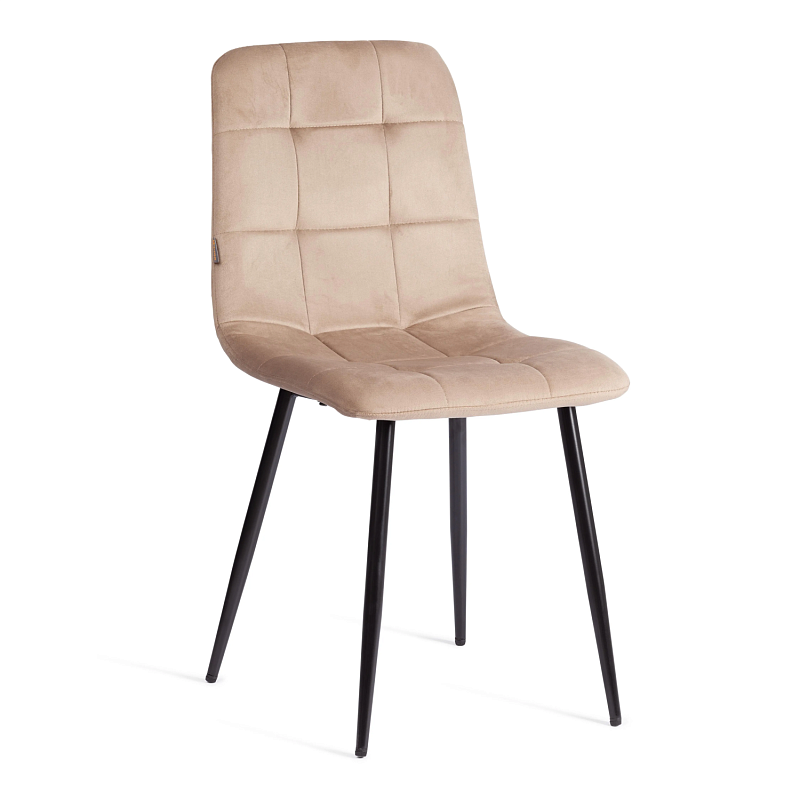 Стул CHILLY (mod. JSC-220), Велюр/металл, 44,5х52,5х88 см, Beige (бежевый) HLR8 / черный