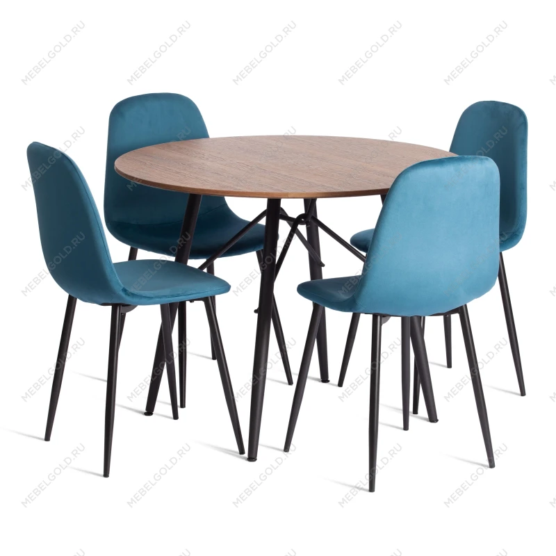 Стул BREEZE (mod. 4724), Велюр/металл, 44 х 53 х 87 см, Dark turquoise (темно-бирюзовый) HLR62 / черный | изображение 5