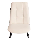 Стул обеденный Asti, TREND, флок, молочный/черный, 4, 47х54х86 см | изображение 5