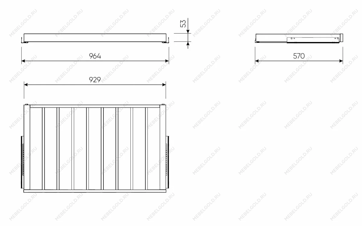 Брючница выдвижная МАКС 100х58 белая | изображение 1