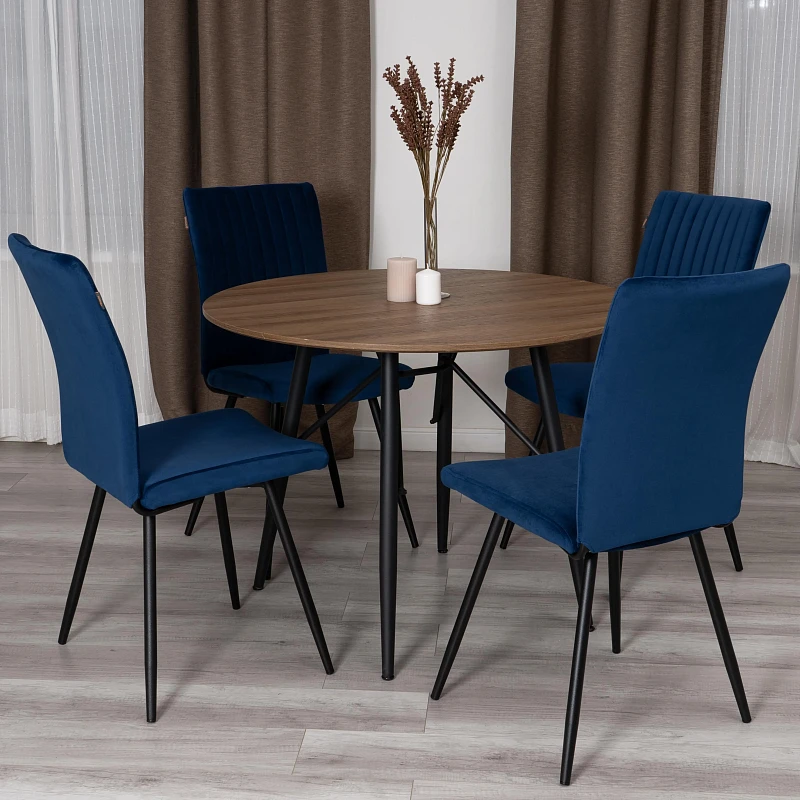 Стул обеденный Monte Carlo, TREND, велюр, Blue (синий), 49х51х93 см | изображение 15