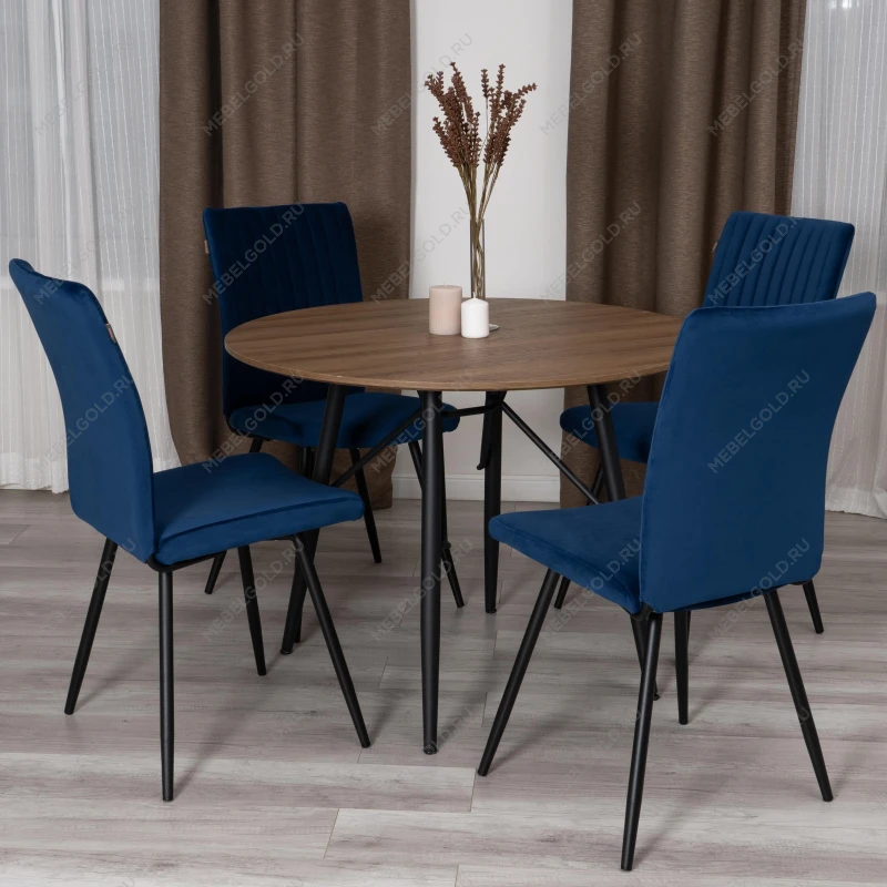 Стул обеденный Monte Carlo, TREND, велюр, Blue (синий), 49х51х93 см | изображение 15