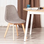 Стул CINDY SOFT (mod. C1021F1-1), фактурный велюр/дерево бук, 55 х 48 х 83 см, Серый LY1701-26 / натуральный | изображение 8