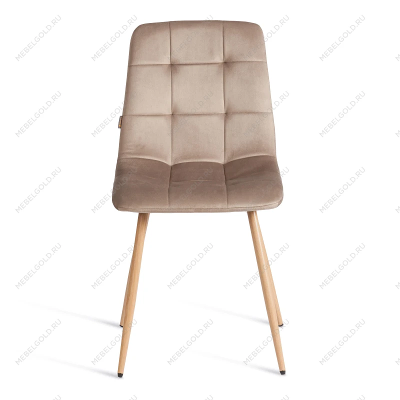 Стул CHILLY (mod. JSC-220), Велюр/металл, 44,5х52,5х88 см, Beige (бежевый) HLR8 / натуральный | изображение 4