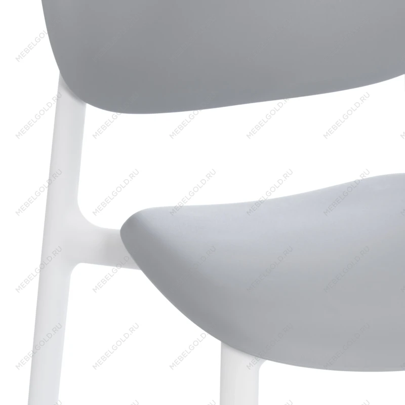 Стул ADORE (mod. XRB-1025), пластик, серый / белый (grey / white), 41 х 53 х 81,5 см | изображение 5