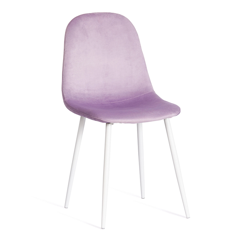 Стул BREEZE (mod. 4724)/1 шт. в упаковке, вельвет/металл, 44 х 53 х 87 см, Light lavander (светло-лавандовый) HLR26 / белый