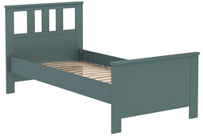 САГА кровать одинарная 90х200 темно-бирюзовая