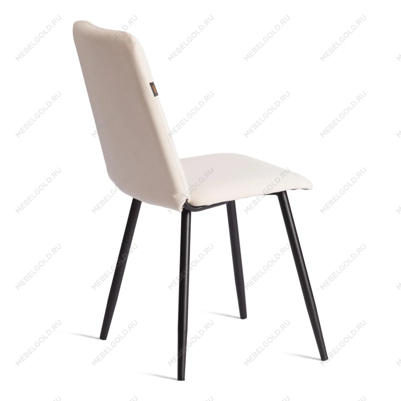 Стул обеденный Asti, TREND, флок, молочный/черный, 4, 47х54х86 см | изображение 2