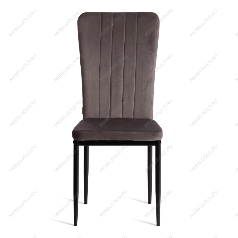 Стул VERTER (mod. BC577-DC), металл, флок, 41 х 52 х 95 см, Dark grey (темно-серый) HLR24 / черный | изображение 4