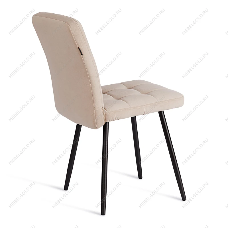 Стул обеденный Medeo, LT, флок, бежевый/черный, 7, 45х56х89 см | изображение 2