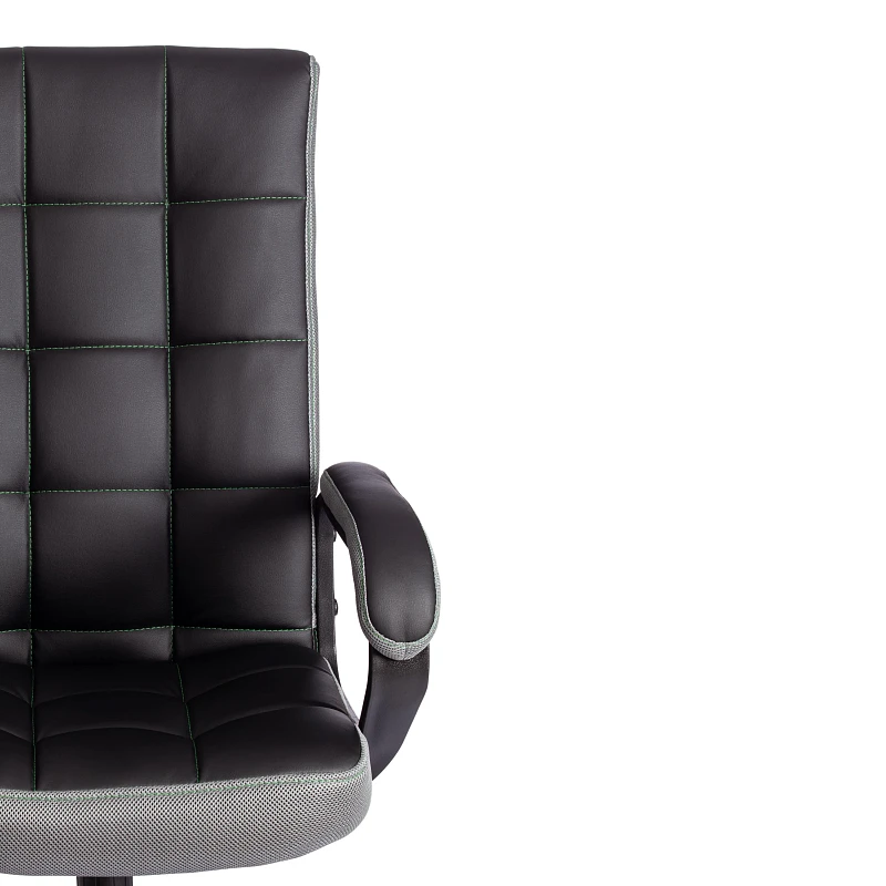Кресло TRENDY (22), кож/зам/ткань, черный/серый, 36-6/12 | изображение 5
