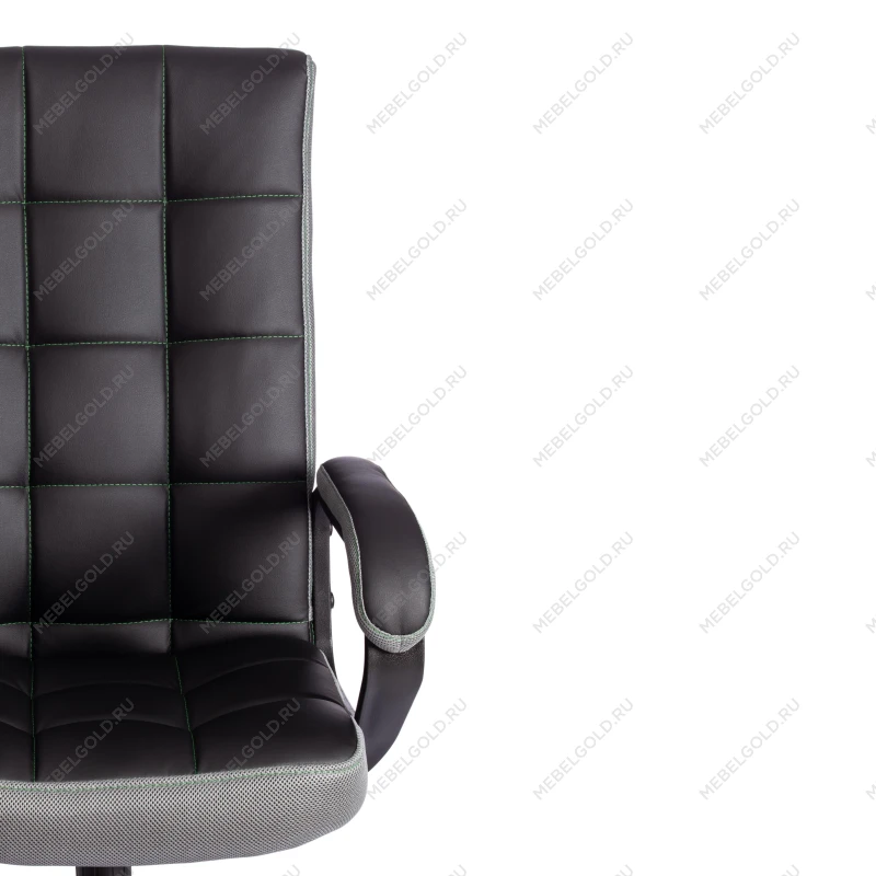 Кресло TRENDY (22), кож/зам/ткань, черный/серый, 36-6/12 | изображение 5