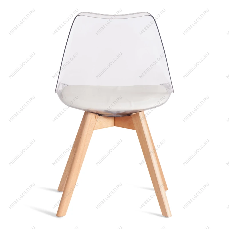 Стул TULIP (mod. 73-1), дерево/пластик/экокожа, 47,5x55x80 см, Прозрачный (Transparent) | изображение 3
