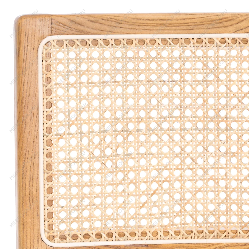 Стул MANI, дерево вяз, ротанг/ткань лен, металлический каркас, Груша (№3), 46х46х78 см | изображение 6