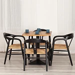 Стул VALI, дерево вяз/бечевка, черный, 50х46х77 см | изображение 9