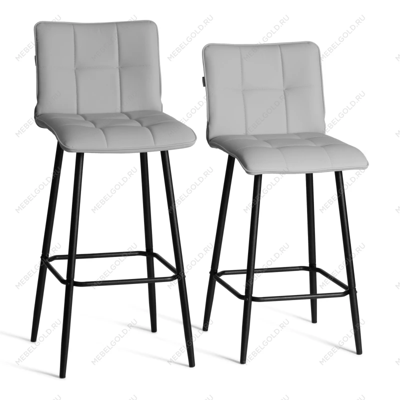 Полубарный стул Bari/Бари, экокожа, черный, 42х55х99 см | изображение 14