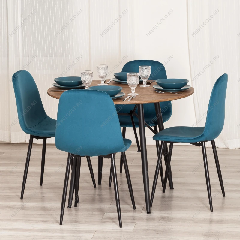 Стул BREEZE (mod. 4724), Велюр/металл, 44 х 53 х 87 см, Dark turquoise (темно-бирюзовый) HLR62 / черный | изображение 11