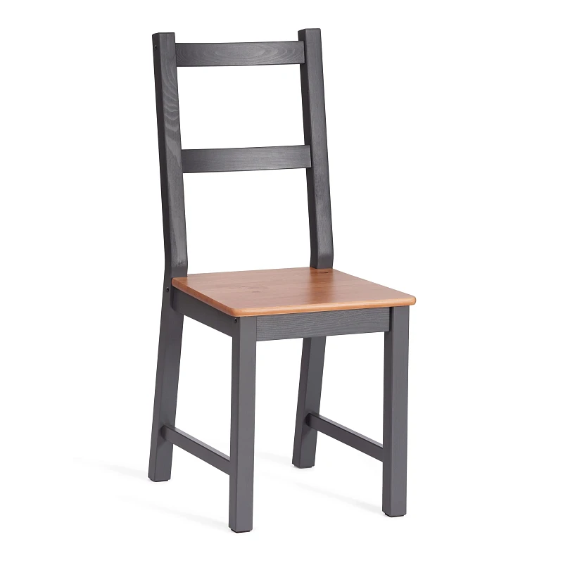 Обеденный комплект Соната (стол + 4 стула)/Sonata dining set, массив сосны, стол: 120х75х73см  стул :41х50х95см, антик /графит | изображение 2