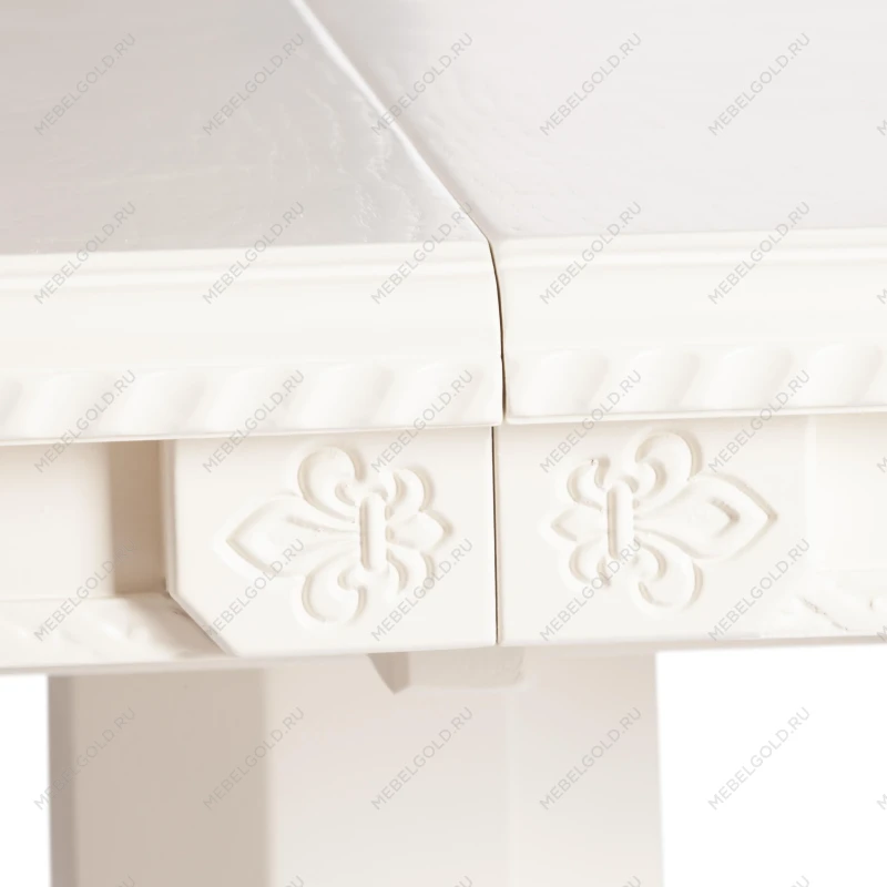 Стол STEFANO, бук, мдф, 100+30x80x77см, Ivory white | изображение 12