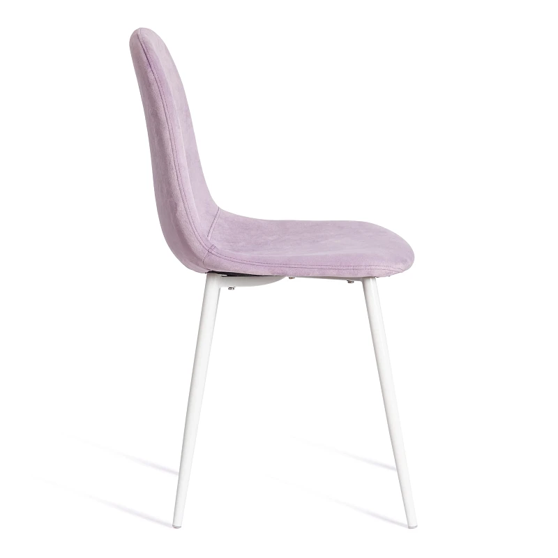 Стул BREEZE (mod. 4724)/1 шт. в упаковке, вельвет/металл, 44 х 53 х 87 см, Light lavander (светло-лавандовый) HLR26 / белый | изображение 1