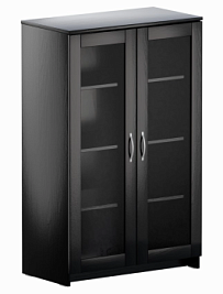 БРИМНЭС / СИРИУС тумба ИКЕА / IKEA 2 двери со стеклом 78х123 Дуб Венге