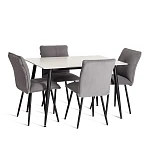 Стул обеденный Sweet, флок, серый/черный, 29, 46х55х88 | изображение 8