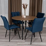 Стул обеденный Bari, LT, велюр, Dark blue (темно-синий), 41х55х89 см | изображение 10