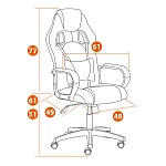 Кресло DRIVER (22), флок/ткань, черный/серый, 35/TW-12 | изображение 19