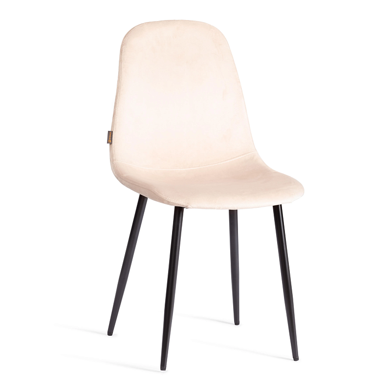 Стул BREEZE (mod. JSC-58), Велюр/металл, 44 х 53 х 86 см, creamy (кремовый) HLR 5 / черный