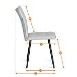 Стул обеденный La Rousse, флок, бежевый/черный, 7, 49х50х93 | изображение 13