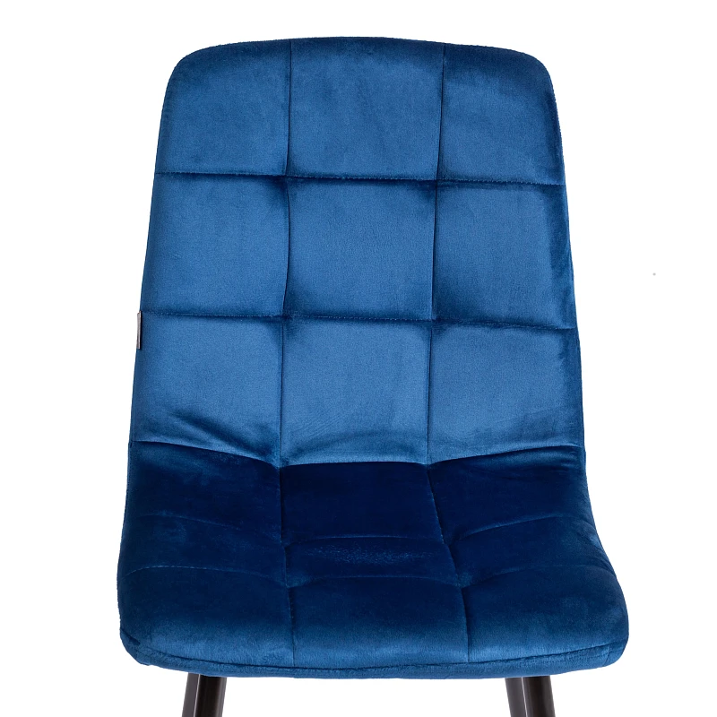 Стул CHILLY (mod. JSC-220), Велюр/металл, 44,5х52,5х88 см, Blue (синий) HLR64 / черный | изображение 6