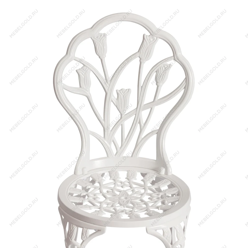 Комплект Secret De Maison Waltz of flowers (стол +2 стула), алюминиевый сплав, D60/H67, 52Х40Х89см, butter white | изображение 6