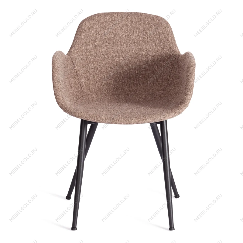 Кресло VALENTINO (mod. PC45-2)/1 шт. в упаковке, металл/экокожа/ткань, 55 х 58 х 81 см, Brown (коричневый)/чёрный | изображение 4