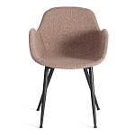 Кресло VALENTINO (mod. PC45-2)/1 шт. в упаковке, металл/экокожа/ткань, 55 х 58 х 81 см, Brown (коричневый)/чёрный | изображение 4