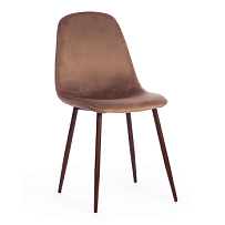 Стул BREEZE (mod. 4724), Велюр/металл, 44 х 53 х 87 см, Brown (коричневый) HLR11 / орех