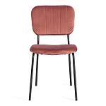 Стул CAROL (mod. UC06)/1 шт. в упаковке, металл, вельвет, 45 х 56 х 82 см, Coral (коралловый) HLR44 / черный | изображение 4