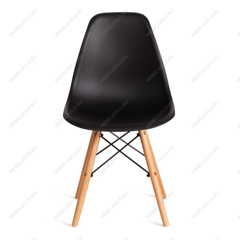 Стул CINDY (EAMES) (mod. 1801), дерево бук/металл/сиденье пластик, 45x51x82 см, Black (черный) | изображение 4