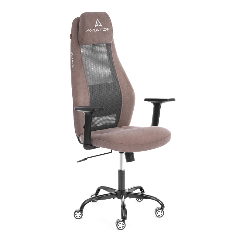 Кресло AVIATOR PLT metalBL, ткань, светло - коричневый / серый, KUB 03/W-12