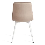 Стул CHILLY (mod. JSC-220), Велюр/металл, 44,5х52,5х88 см, Beige (бежевый) HLR8 / белый | изображение 3