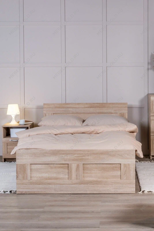 Кровать двуспальная Сириус, 120х200 см, дуб сонома | изображение 3