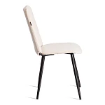 Стул обеденный Asti, TREND, флок, молочный/черный, 4, 47х54х86 см | изображение 1