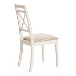 Стул Picasso ( PC-SC ), дерево гевея, 45х53х97см, ivory white (слоновая кость 2-5), ткань: клетка мелкая (S505-18) | изображение 2