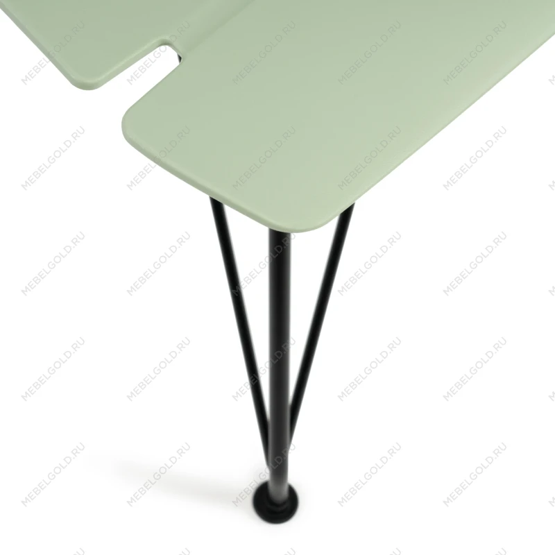 Стул HANSEN (mod. 622N)/1 шт. в упаковке, пластик/металл/эко кожа, 51х47х80 см, высота до сиденья 45 см, фисташковый/черный | изображение 5