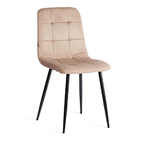 Стул CHILLY (mod. JSC-220), Велюр/металл, 44,5х52,5х88 см, Beige (бежевый) HLR8 / черный