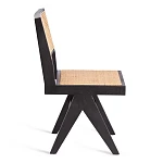 Стул LOKI, дерево вяз/ротанг, 51х44х86 см, черный | изображение 1