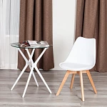 Стул TULIP (mod. 73-1), дерево/пластик/экокожа, 47,5x55x80 см, Белый (White) | изображение 8