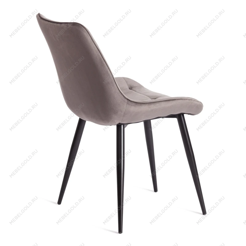 Стул ABRUZZO ( mod. 8060 ), металл/велюр, 54 х 62 х 83 см, светло-серый (HLR 24)/черный | изображение 2